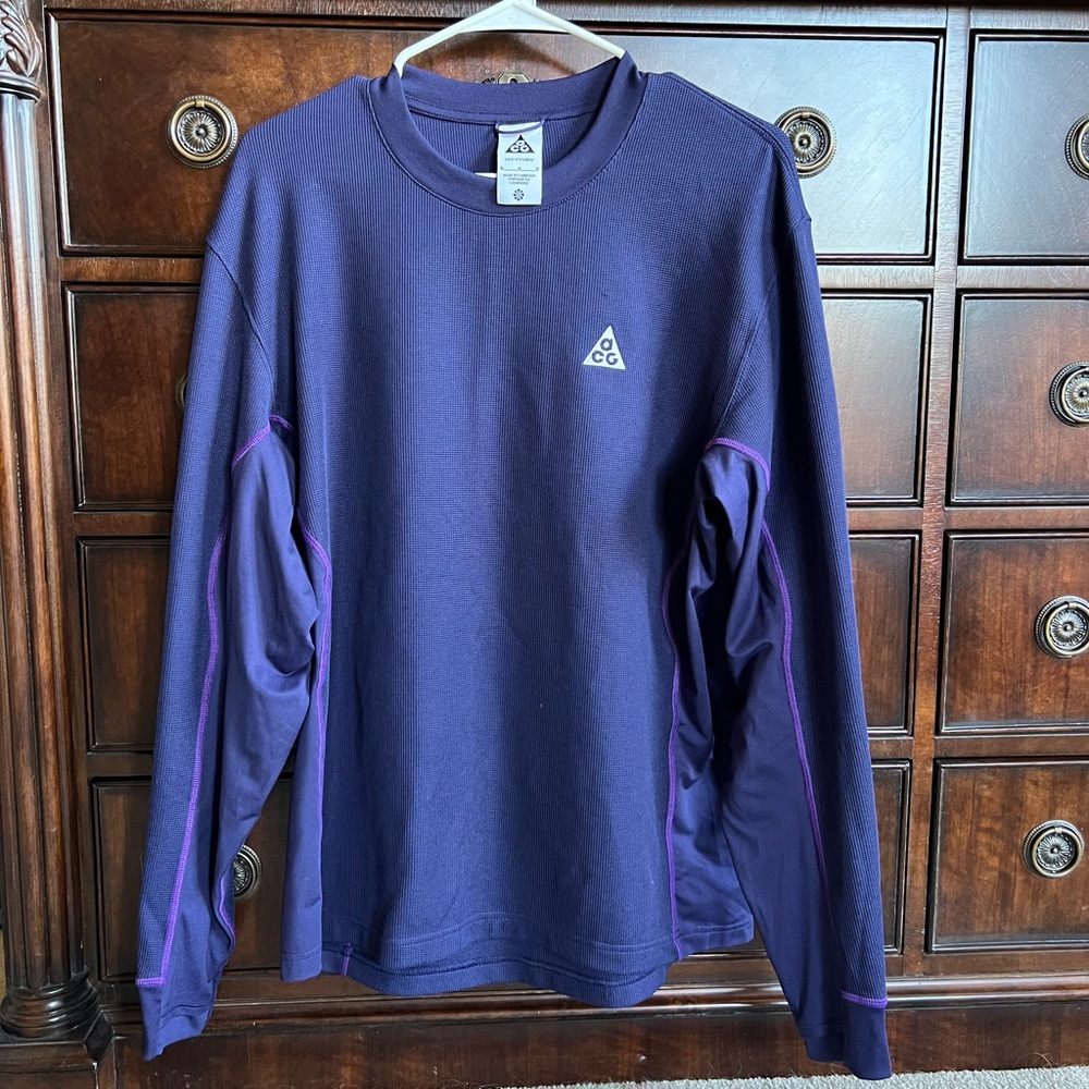 Nike ACG Dark Purple Long Sleeve Thermal top